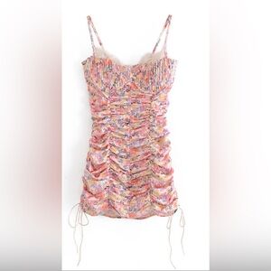 For love & lemons multi color floral gardenia mini dress